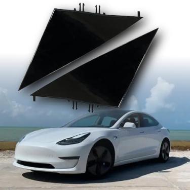 Imagem de Onimento Espelho retrovisor, placa triangular, retrovisor, retrovisor, painel triangular, substituição para TSL M3 2017-2024 1130655-00, acabamento de triângulo do espelho do lado do motorista