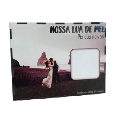 Imagem de Cofre Pix Dos Noivos Nossa Lua Mel Qr Code Festa Casamento - Coleção T