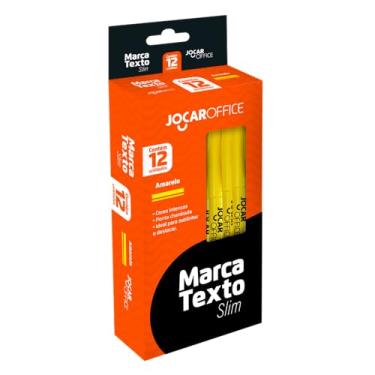 Imagem de MARCA TEXTO SLIM AMARELO CX/12 UNDS JOCAR OFFICE