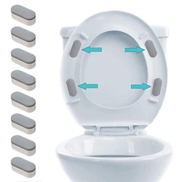 Imagem de iFealClear 8 peças de amortecedores universais de assento de vaso sanitário para bidê, amortecedores de borracha para mudança de altura, amortecedor de bidê de assento de vaso sanitário de forte