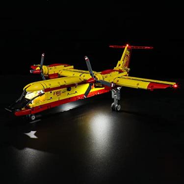 Imagem de GEAMENT LED Light Kit Compatible with Lego Firefighter Aircraft - for Technic 42152 Model Set (Model Set Not Included)