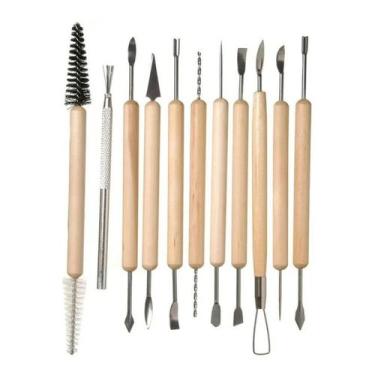 Imagem de Kit Estecas Para Artesanato Argila Biscuit Massa De Modelar - Falcon, 