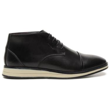 Imagem de Bota Casual Couro Masculina Cano Curto Cadarço Solado Estilo Manutt, P