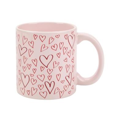 Imagem de Bioworld Caneca de cerâmica Hearts Pink 473 ml