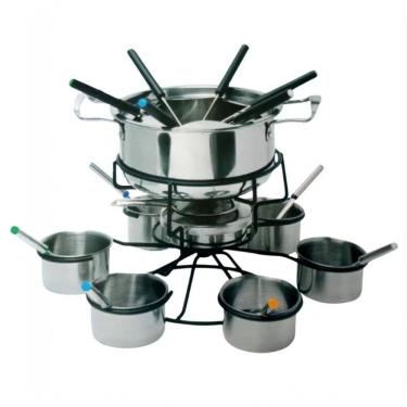 Imagem de Conjunto Rechaud Fondue Completo 16Cm Mimo 22 Peças Inox
