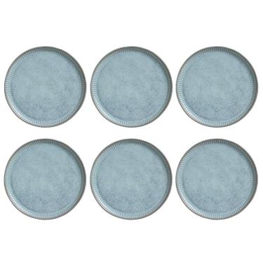 Imagem de Conjunto De Pratos Rasos 06 Peças Linhas Breeze Porto Brasil