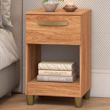 Imagem de Mesa de Cabeceira Prada 1 Gaveta Marrom - Fellicci