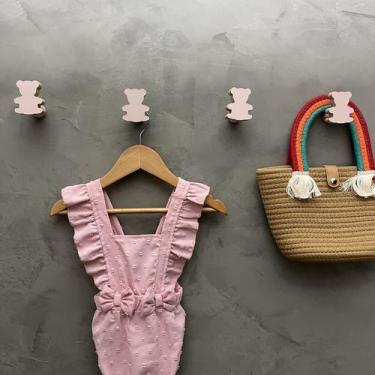 Imagem de 5 Ganchos de parede Urso decoração infantil animais bebê - Hanger Deco