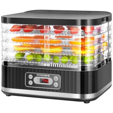Imagem de VIVOHOME Desidratador Elétrico De Alimentos Com 5 Bandejas, 400 W, Temporizador Digital 72 Horas E Controle Temperatura Para Frutas, Vegetais, Carne Seca, Ervas, Bovina, Cogumelos, Preto