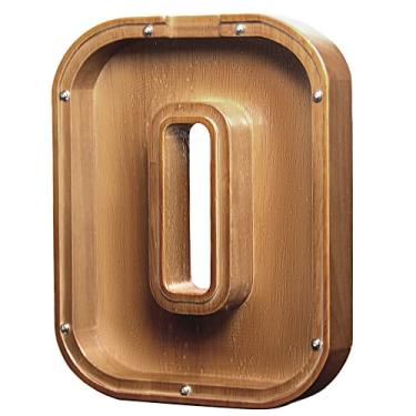 Imagem de AORCMITN Cofrinho Grande De Madeira Com Letras Personalizadas Para Meninos, Meninas, Crianças, Adultos, Dinheiro, Melhor Presente Amigos (9,2"-O)