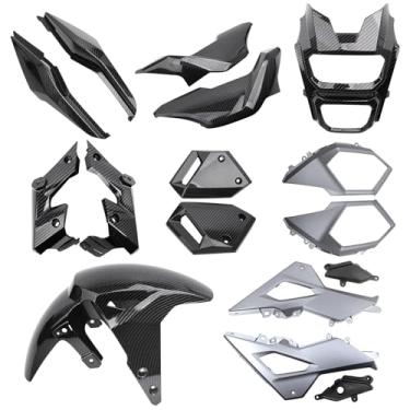 Imagem de mokuo Kit De Carenagem Fibra Carbono Para Motocicleta Em Abs Compatível Com Honda Grom Msx 125 Sf 2017-2020