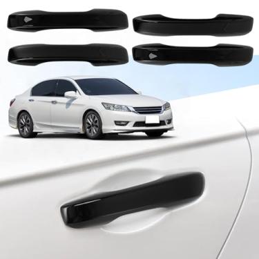 Imagem de ACROPIX Protetor de maçaneta de porta para Honda Civic Accord CRV HRV 2023-2025 Capa de maçaneta externa preta brilhante