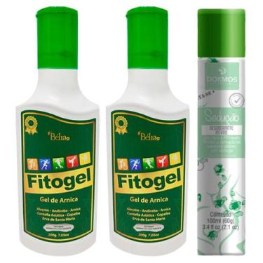 Imagem de Kit 2 Fitogel Gel de Arnica Contra Dor no Corpo +1 Desodorante Íntimo 
