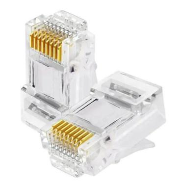 Imagem de Conector RJ45 Macho Pacote c/ 100Pcs - GENERICO