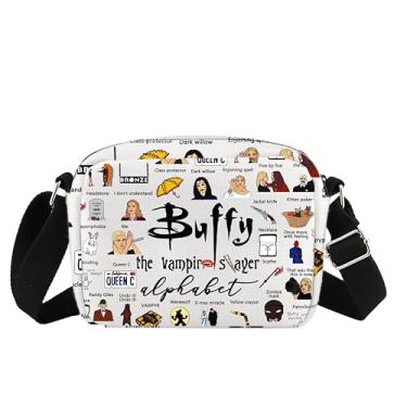 Imagem de Bolsa tiracolo inspirada em programas de TV de vampiros para presente, série de TV, alfabeto, para fãs, Btv Abc, Medium, Casual