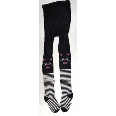 Imagem de Meia Calça Infantil Grossa Minina Proteção Frio com Estampa Inverno - 