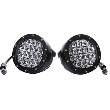 Imagem de 1 par de luzes de direção de LED redondas de 12,7 cm 80W 8000 lm dianteira para-choques para lanternas de luz para Jeep Wrangler JK TJ YJ Ford Toyota Pickup 4WD 4X4 ATV SUV caminhão de barco Bulldozer escavadeira
