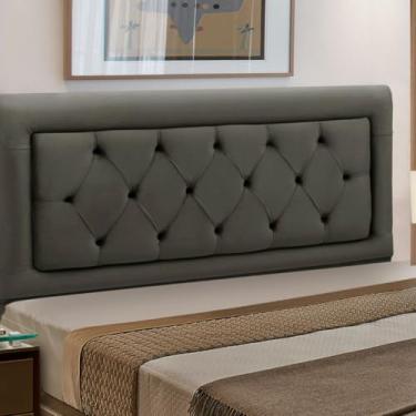 Imagem de Cabeceira Estofada Madeira Casal Belinha Reta (Brida)