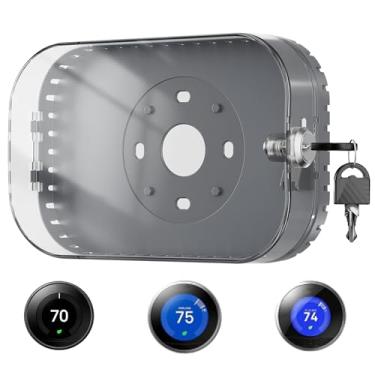 Imagem de Gedreew Placa de Parede para Termostato 2 Em 1 com Caixa de Bloqueio e Chave, Compatível com Google Nest Thermostat 1ª/2ª/3ª Tampa de Placa de Parede, Tampa de Caixa de Bloqueio Ac (,)