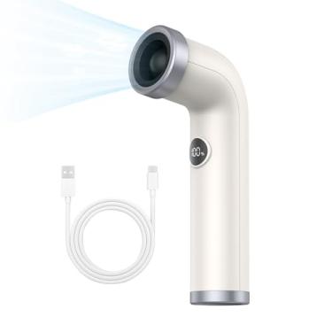 Imagem de Ventilador portátil portátil, mini ventilador de ar turbo ajustável de 100 velocidades com visor digital, ventoinhas pessoais recarregáveis de bateria de 3000 mAh, ventiladores de resfriamento de