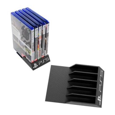 Imagem de Armazenamento Inteligente: Suporte PLA 3D Impresso para 5 Jogos - Deli