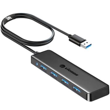 Imagem de Hub USB, Hub Vienon, 4 portas USB 3.0, divisor USB expansor USB para laptop, Xbox, pen drive, HDD, console, impressora, câmera, Keyborad, mouse - 1 m