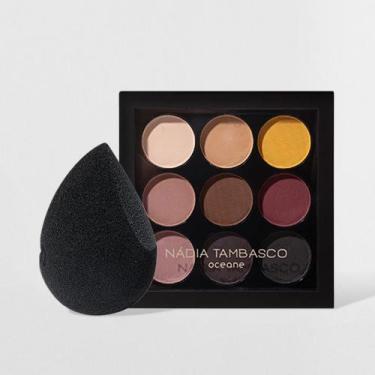 Imagem de Kit Paleta de Sombras To Go Matte + Esponja Flat Drop Océane Edition (