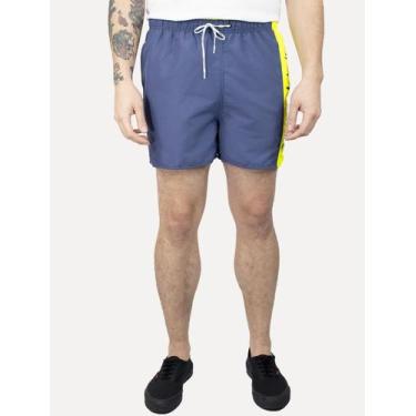 Imagem de Short Calvin Klein Swimwear D'Água Yellow Vertical Azul Escuro, XXL/GG