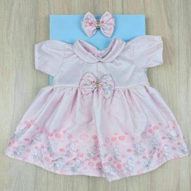 Imagem de Vestido Body Verão Menina Estampado com Detalhes Delicados em Algodão 