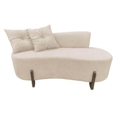 Imagem de Namoradeira Sofá Feijão Luna Orgânica Bouclé Marfim - Mansão Decor