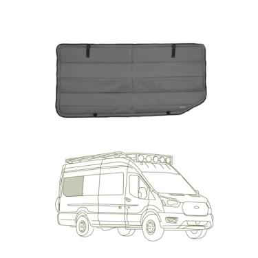 Imagem de VanEssential Capa de janela blackout isolada projetada para Ford Transit acabamento de plástico completo telhado alto/médio 148 comprimento estendido traseiro Qtr RH (lado do passageiro) - cinza