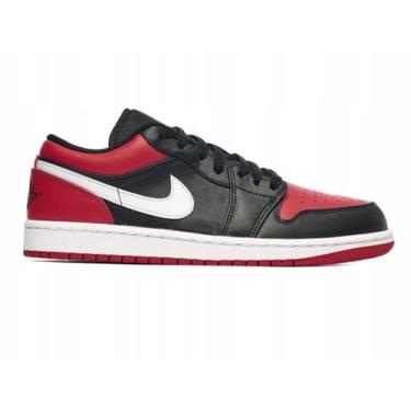 Imagem de Nike Tênis masculino Air Jordan 1 Low, Branco/preto, 14