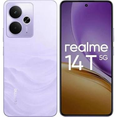 Imagem de Smartphone Realme 14T 5G 256GB, 8GB RAM, Tela 6,67, AMOLED 120Hz, Câm.