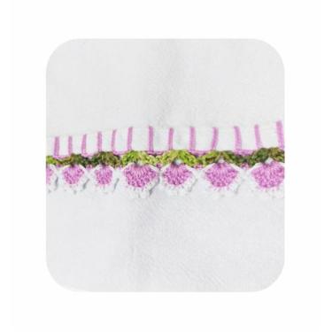 Imagem de Pano de Prato em Crochê Elegância - Eliane Crochê, Rosa