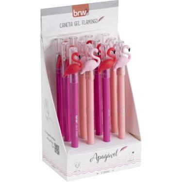 Imagem de Caneta Divert Gel, Flamingo, Apagável, 0,7mm, 3 Modelos, Embalagem com 12, BRW
