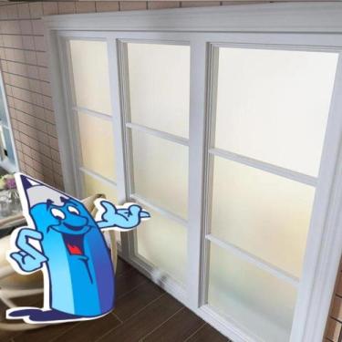 Imagem de Adesivo jateado 10 metros janela de vidro fosco branco para box de ban