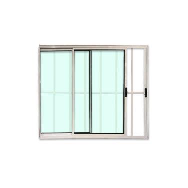 Imagem de Janela 2 Folhas Com Grade Branco 100x120 Linha 18 Esmeralda