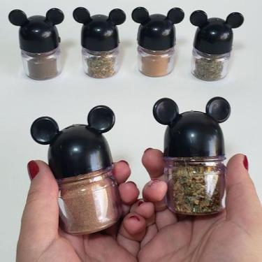 Imagem de Kit 12 Potes Preto Para Lembrancinha de Aniversário e Festas - Disney