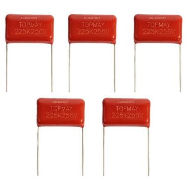 Imagem de Kit 5 Capacitores Para Super Tweeter 2,2 UF 250V Pacote Nova - PERMAK