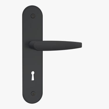 Imagem de Fechadura Interna 814/33 Espelho Preto Fosco Stam