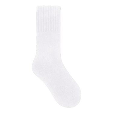 Imagem de Kit 3 Pares de Meias Esportiva Selene Masculino Cano Longo, Branco