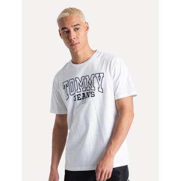 Imagem de Camiseta Tommy Jeans Masculina Arc Entry Graphic Branca, XXL/GGG