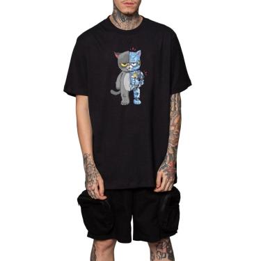 Imagem de Camiseta Masculina Estampada Oversized Vextor Casual Urbano-Masculino