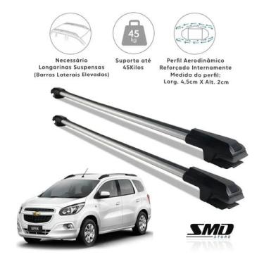 Imagem de Rack Travessa Teto Gm Spin 2012 A 2022 Aluminio Prata Prata - SMD