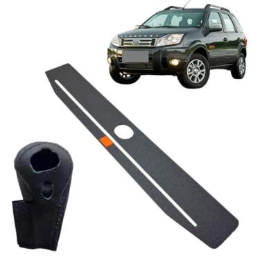 Imagem de Capa Couro Legitimo Manopla Câmbio Automático E Esteira Guarda Pó Compatível Com Eco sport Freestyle 2007 Á 2012