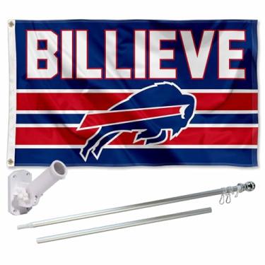 Imagem de Kit de suporte para mastro e suporte da bandeira de Billieve da WinCraft Buffalo Bills