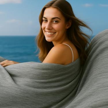 Imagem de DOWNCOOL Cobertor refrescante, edredom cinza de verão para dormir quente e suores noturnos, leve e macio Q-Max>0,4 cobertor fresco Arc-Chill