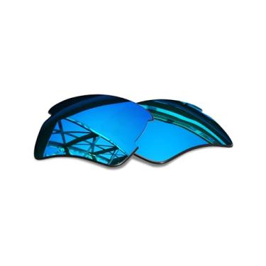 Imagem de SmartVLT Lentes de substituição masculinas azul gelo para óculos de sol Oakley Flak 2.0 XL OO9188