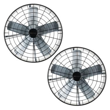 Imagem de Kit 2 Exaustores Comercial Ventilador Axial De Parede Industrial Premium 50cm Ventisol