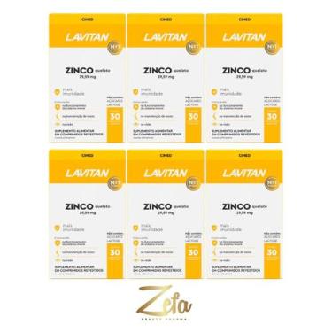 Imagem de Kit 06 Lavitan Zinco Quelato 29,59mg 30 Comprimidos - Cimed
